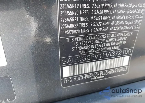 2017 Land Rover Range Rover Hse from USA, damaged, VIN SALGS2FV1HA372100